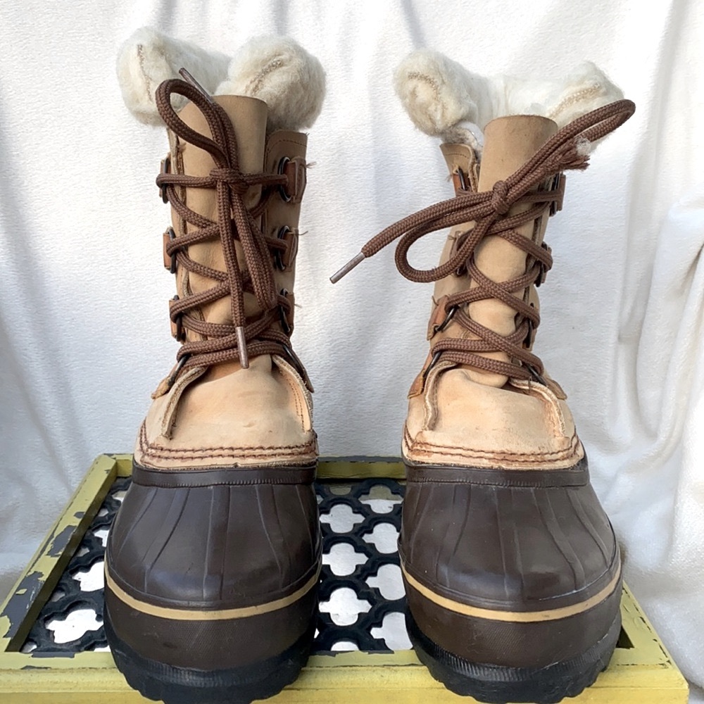 Sorel Snow boots leather Brown Boots Size 8 Women's